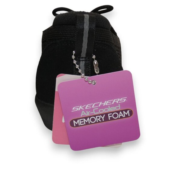 NWT Skechers Stretch Fit Black Sneakers Air-Cooled Memory Foam Womens 8.5 - Picture 13 of 14